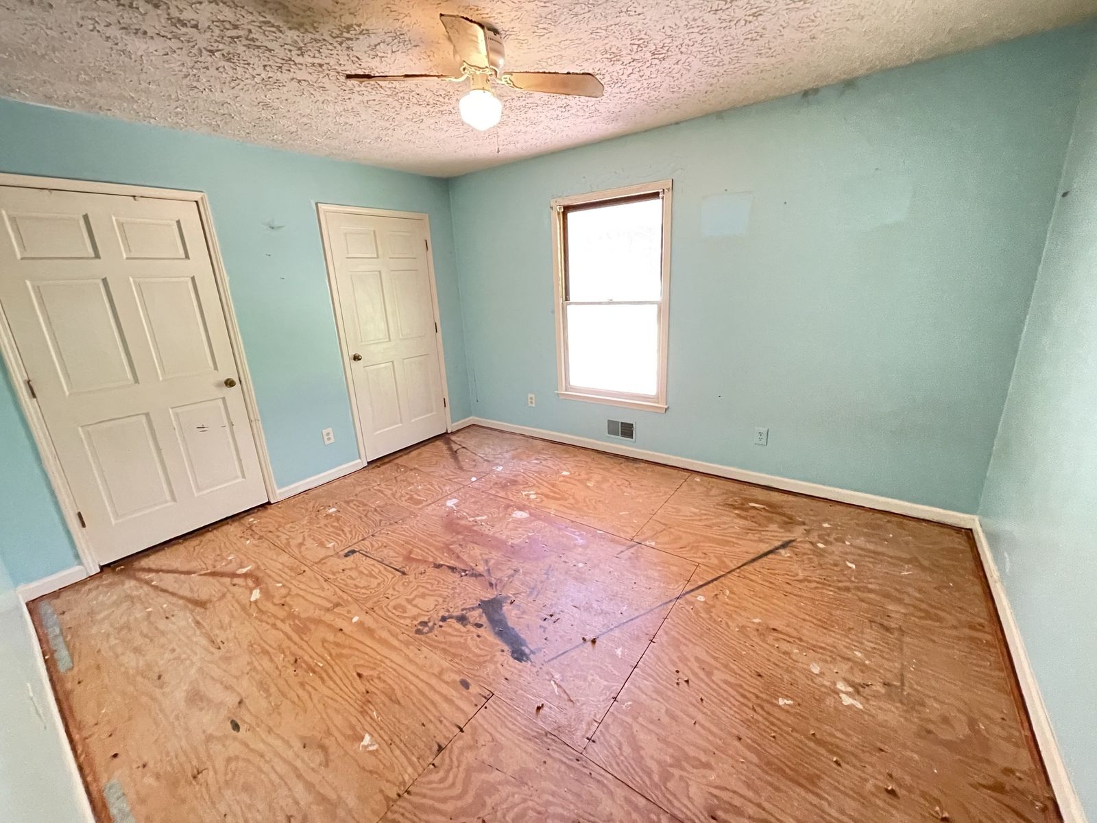 Demo: bedroom subfloor, from one of Wesley’s own projects